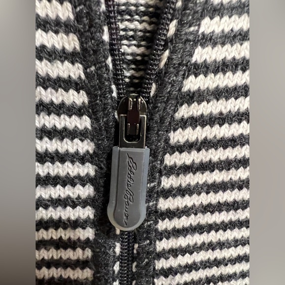 Eddie Bauer double zip gray cardigan S - Picture 8 of 11
